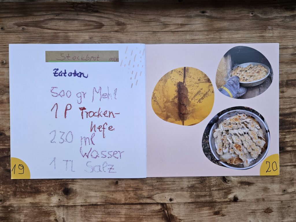 Eine Seite aus dem Kochbuch 2022