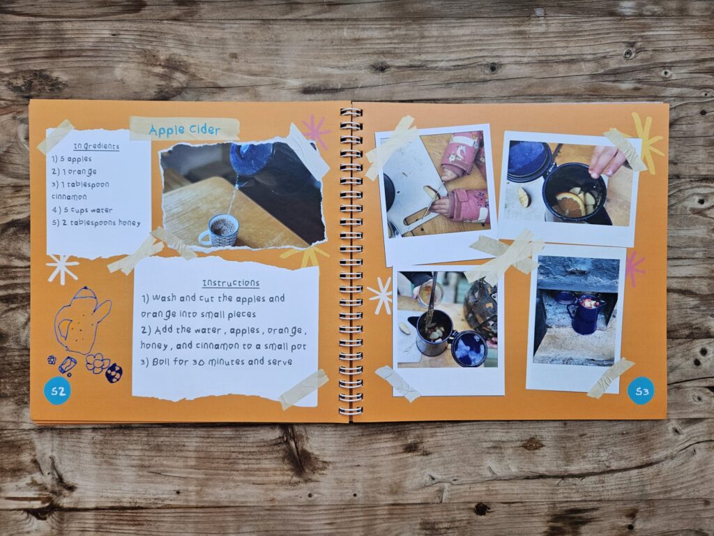 Eine Seite aus dem Kochbuch 2024